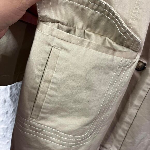 OLD NAVY Women's KHAKI TRENCH COAT w/o BELT - Picture 6 of 6